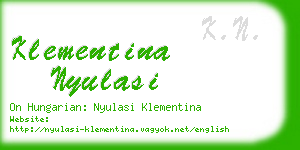 klementina nyulasi business card